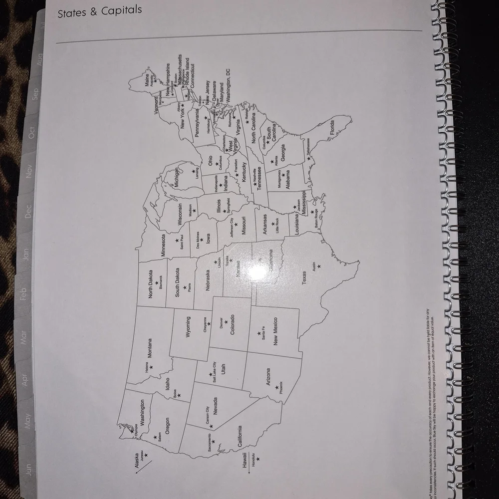 Blue Sky Black Planning Calendar 2025-26